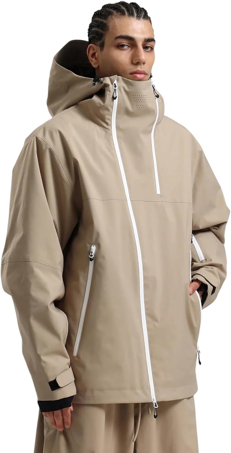 GSOU SNOW Mens Snowboard Jacket Ski Coat Women Waterproof Insulated Baggy Snowboard Coat Winter Hooded Mountain Hiking Warm - Image 4