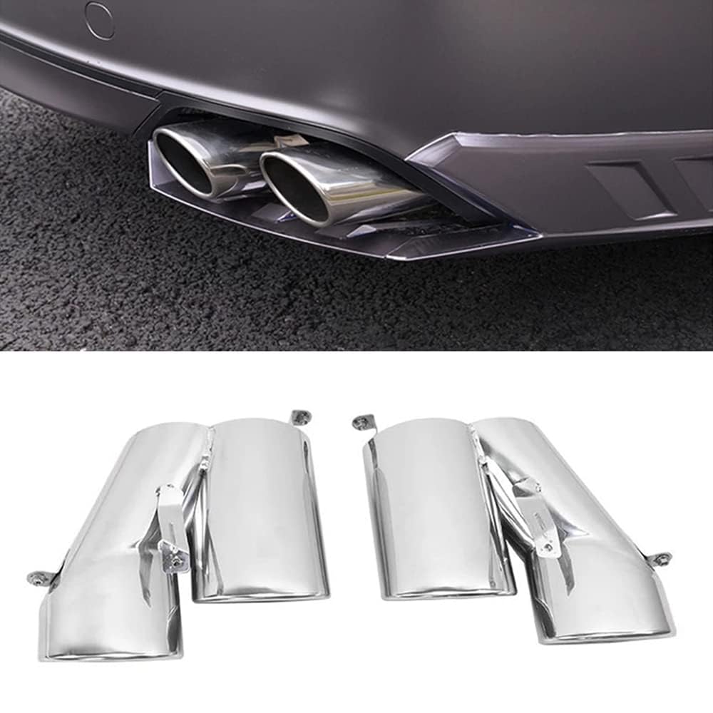 1 Paar Auto Auspuff Endrohr Schalldämpfer für Accord Sport/EX-L/Touring 2018 2019, Edelstahl Auto Auspuffendrohre Auspuffrohr TIPP Endschalldämpfer Spitze Tail Throat