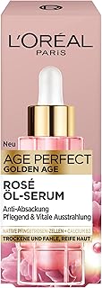 L'Oréal Paris Sérum de aceite de rosa para mujeres: para un color de piel rosado natural y un brillo fresco con células de peonía, calcio y vitamina B3, Age Perfect Golden Age1 x 30 ml