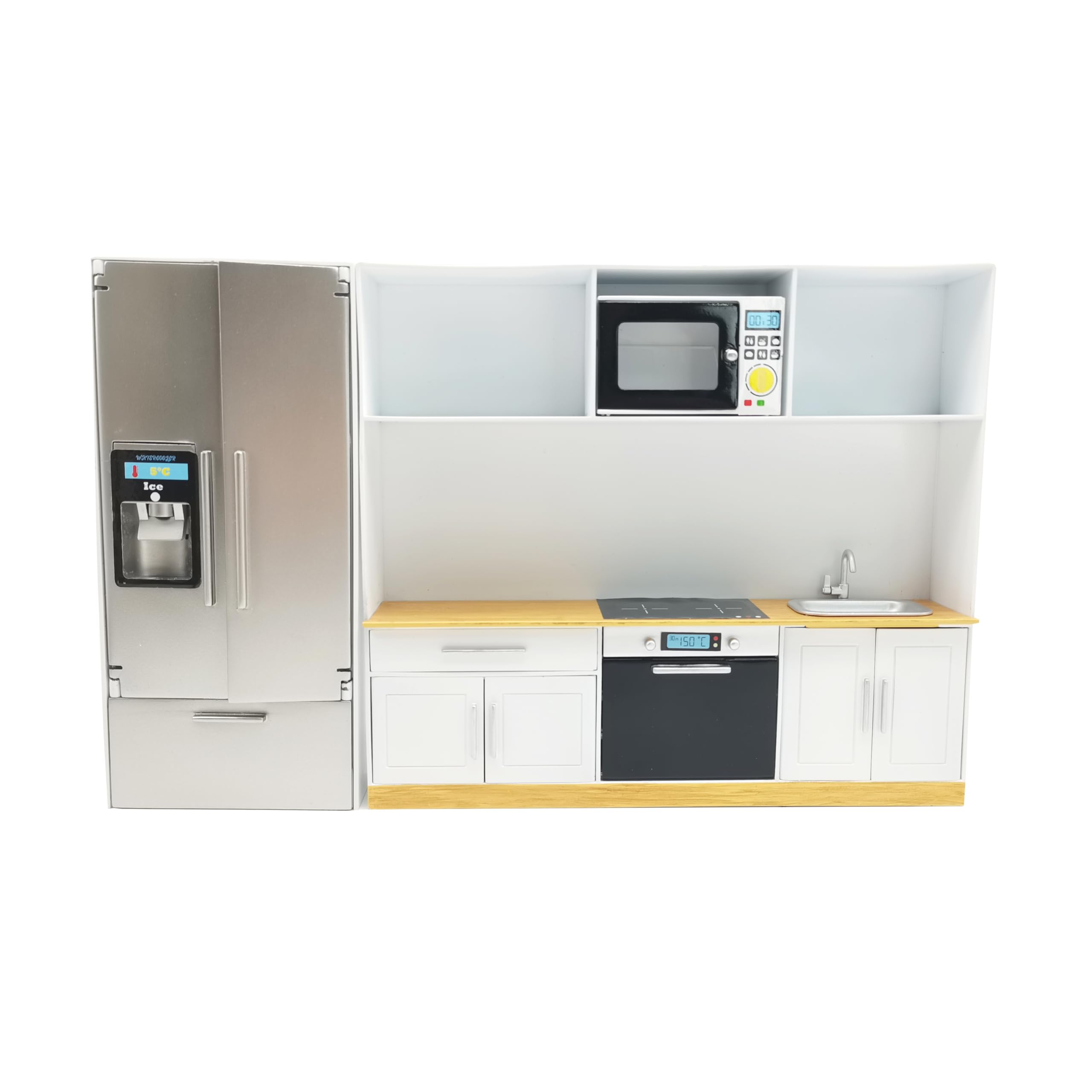 Bizak Mini World Playset 64506010 Set de Cuisine avec Four, Micro-Ondes, réfrigérateur, Distributeur de Glace et Accessoires, pour Enfants à partir de 6 Ans