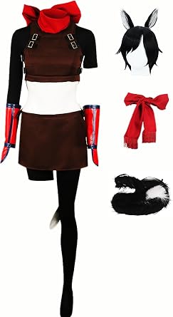Anime Cosplay Costume Wig Set Women Halloween Outfit