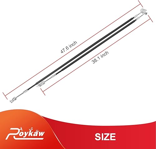 Miniatura 6 de Roykaw Juego de cables de freno para carrito de golf para el lado del conductor y del pasajero para modelos eléctricos y gasolina EZGO 1994-Up
