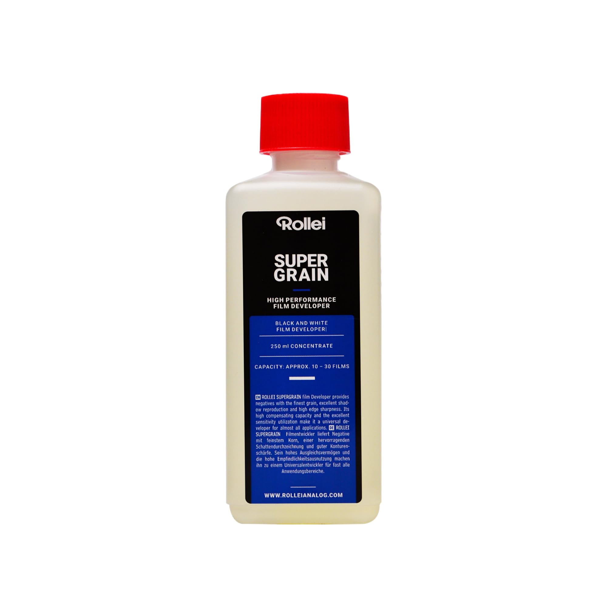 Rollei Supergrain Développeur de Films Noir et Blanc 250 ML pour 15 à 30 Films