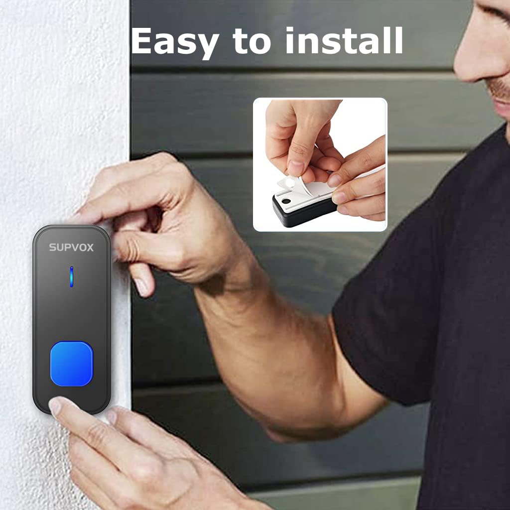Supvox Wireless Doorbell Kit - 2 Receivers -4 Supvox Wireless Doorbell Kit - 2 Receivers -4