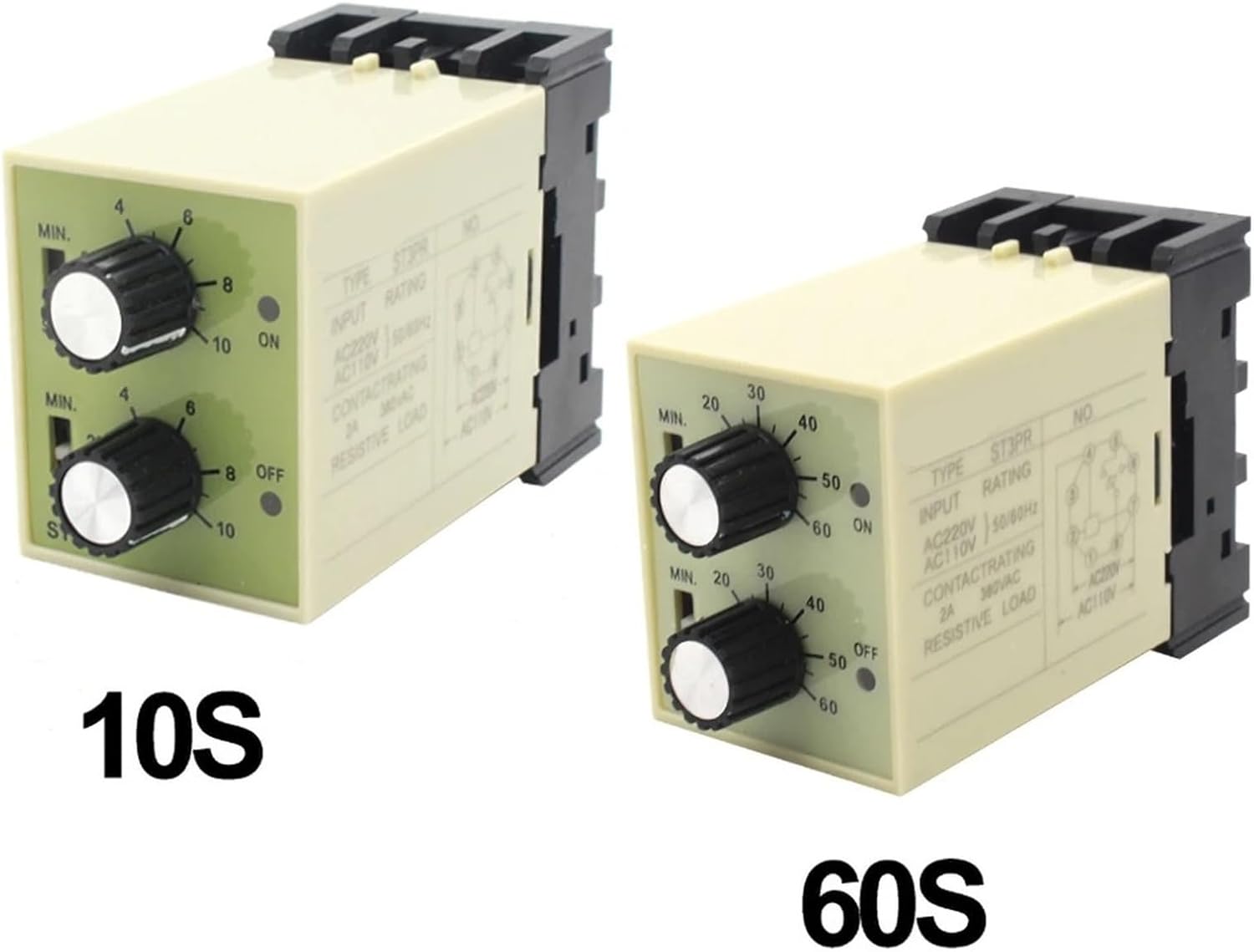 ST3PR Electrical Time Relay Twin Timer Relay with Socket Base