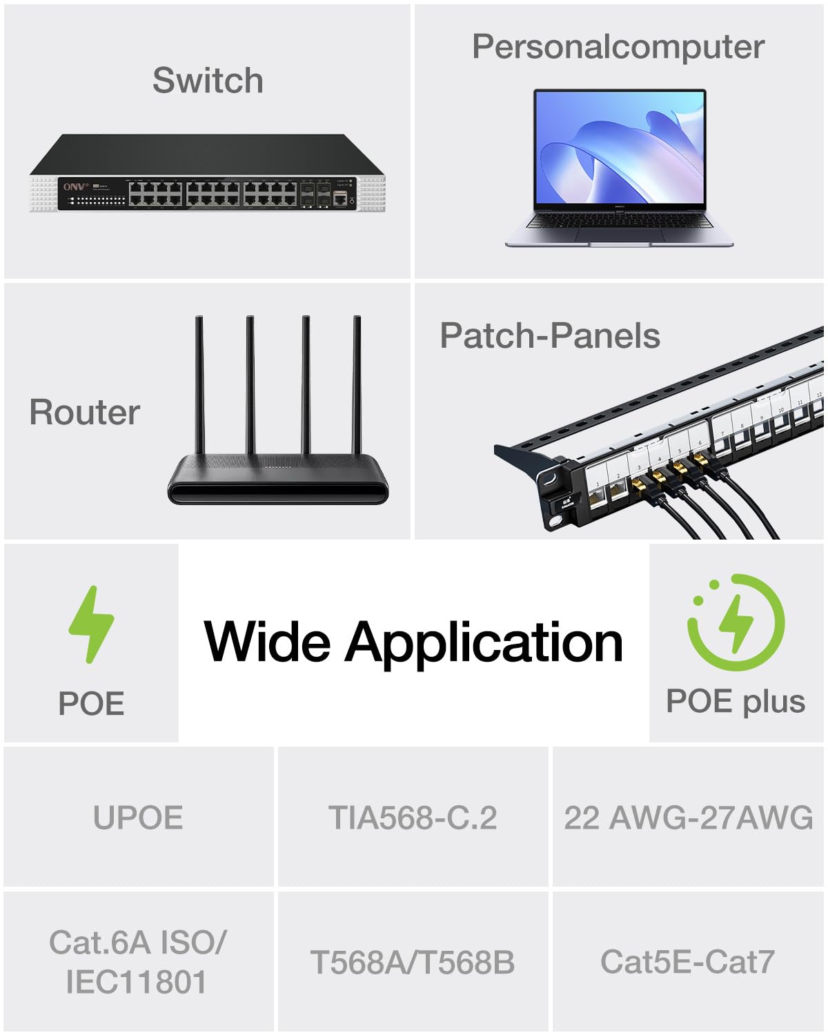 VCELINK Connecteur RJ45 sans Outil Cat7 Blindé, Plaqué Or, 12 Pièces