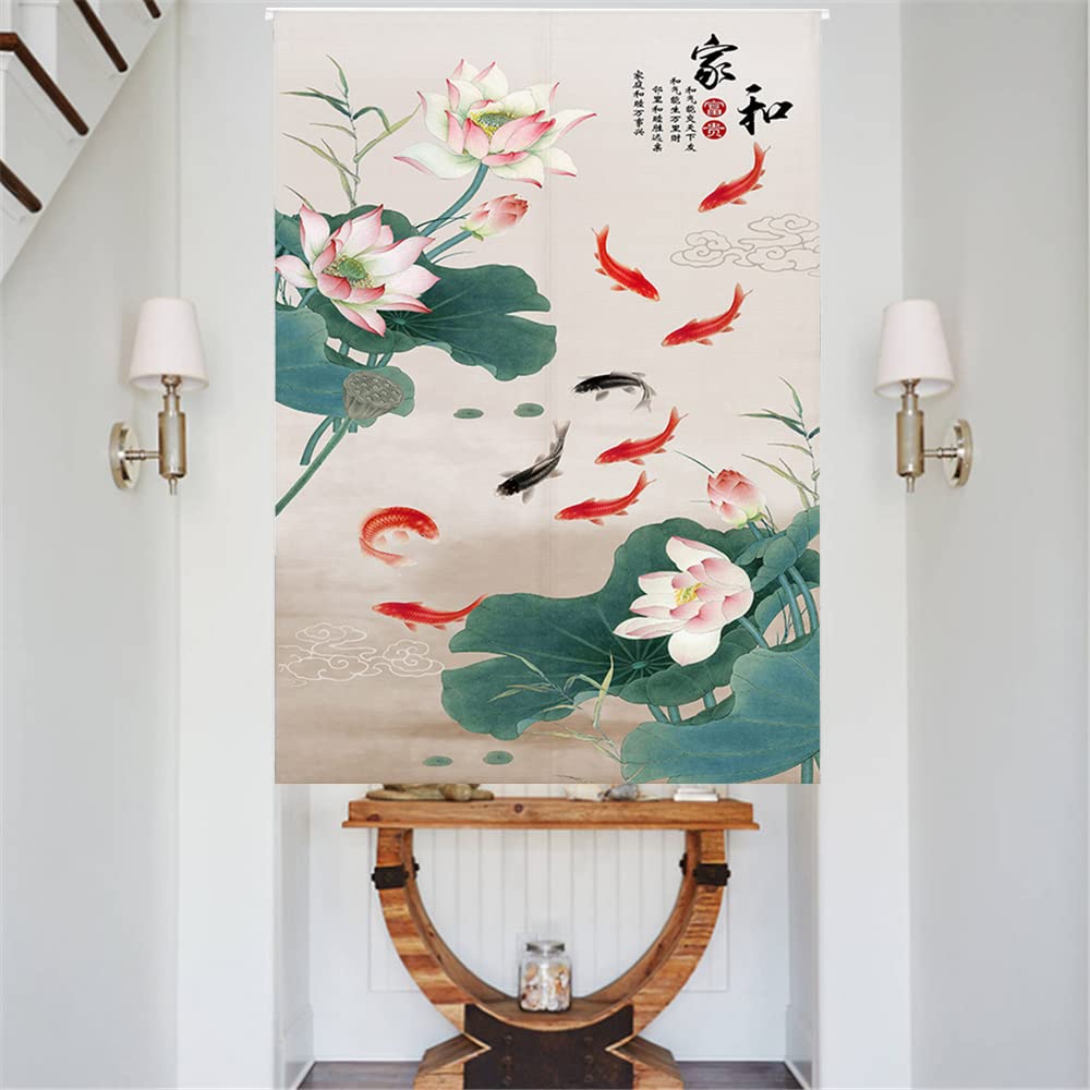 Odot Noren - Cortina De Puerta De Estilo Japonés, Flor Cuadro Estilo
