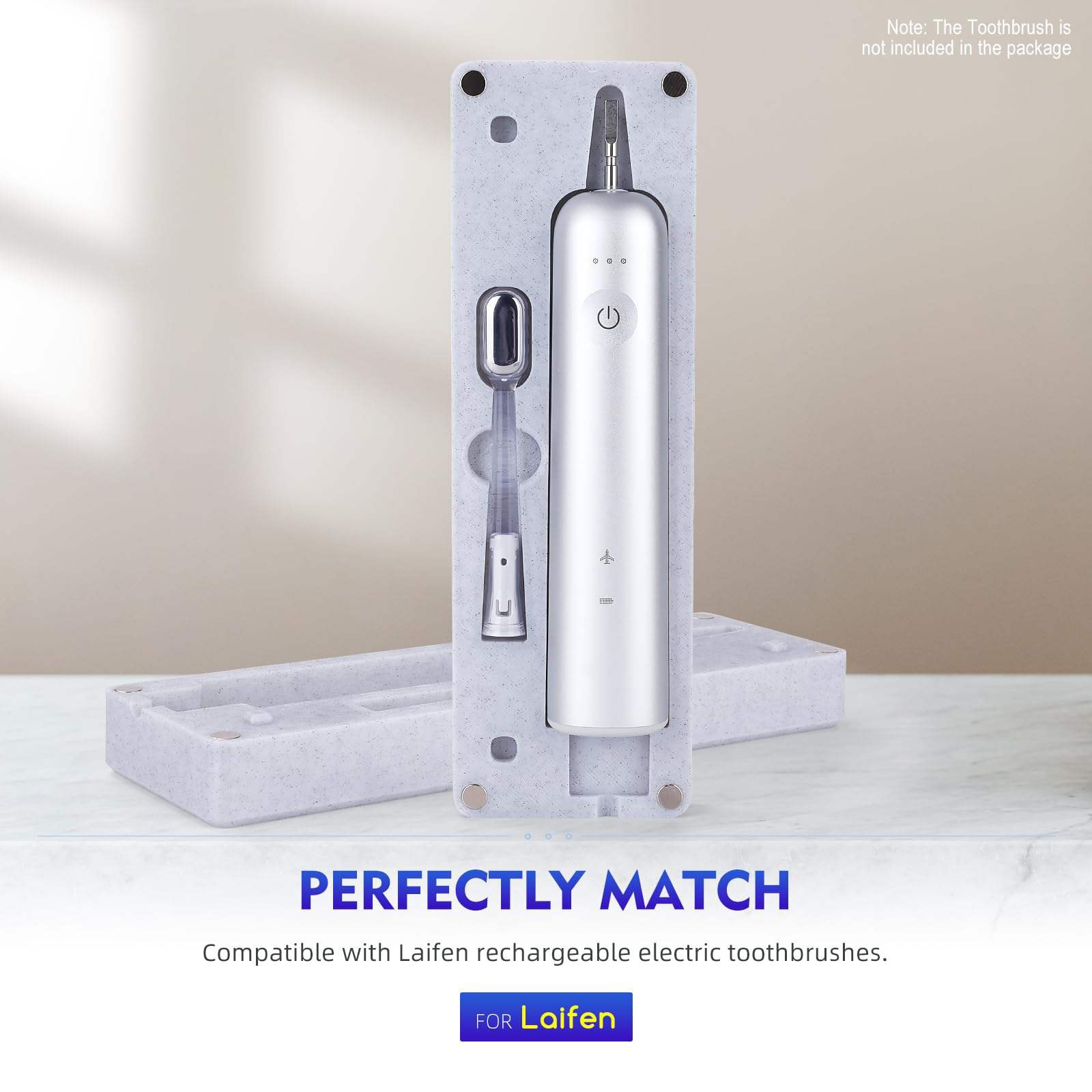 Estuche magnético recargable de viaje compatible con cepillo de dientes eléctrico Laifen Wave, impermeable, higiénico, fácil de limpiar, soporte de almacenamiento para cepillo de dientes y