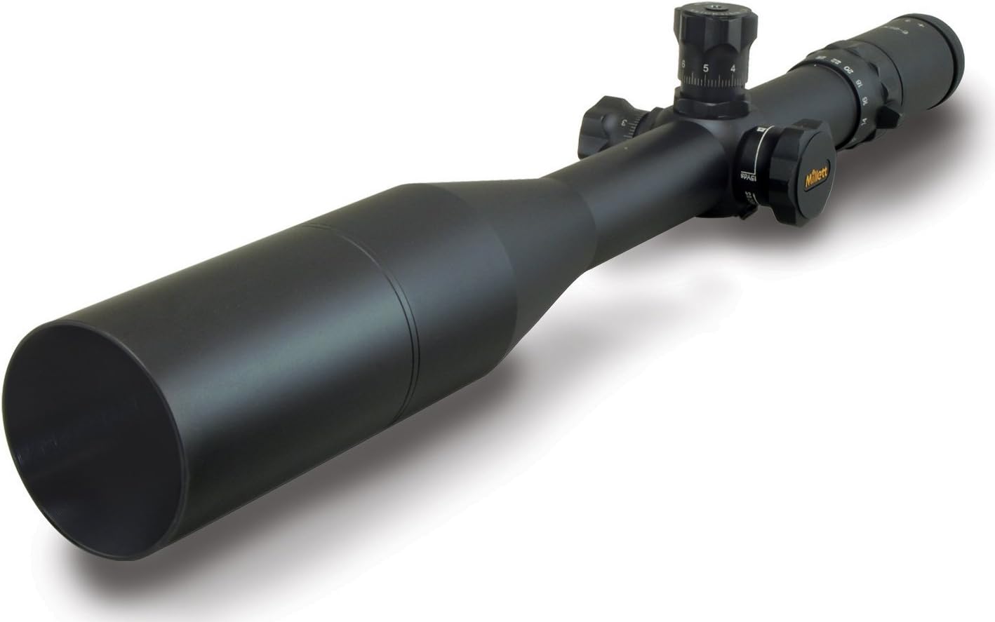 Millett 6-25 X 56 LRS-1 Illuminated Side Focus Tactical Riflescope (35mm Tube .25 MOA with Rings), Matte