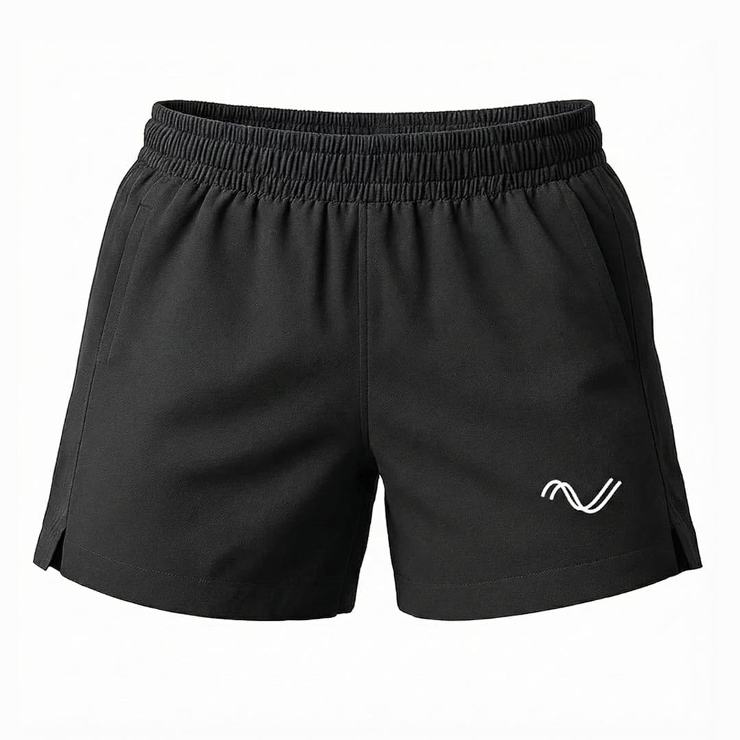 SLOVIC Running Shorts for Men | Durable Gym Shorts for Men Workout | Breathable Mens Running Shorts with Phone Pocket | Ideal for Sports, Gym, Home Comfort | Black