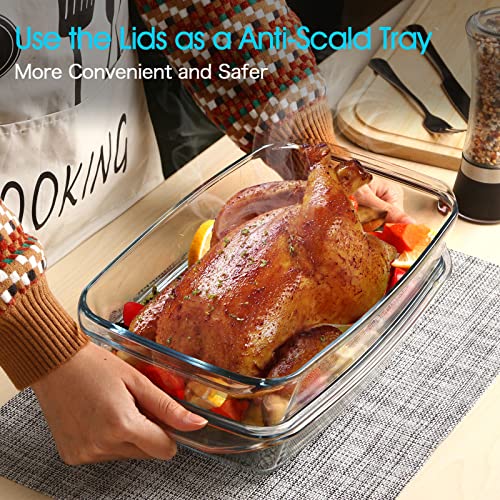 3 Liter Rectangular Glass Casserole Dish With Glass Lid Glass Bakeware Glass Microwave Casserole Dish Lidded Oven Cookware #TOP3