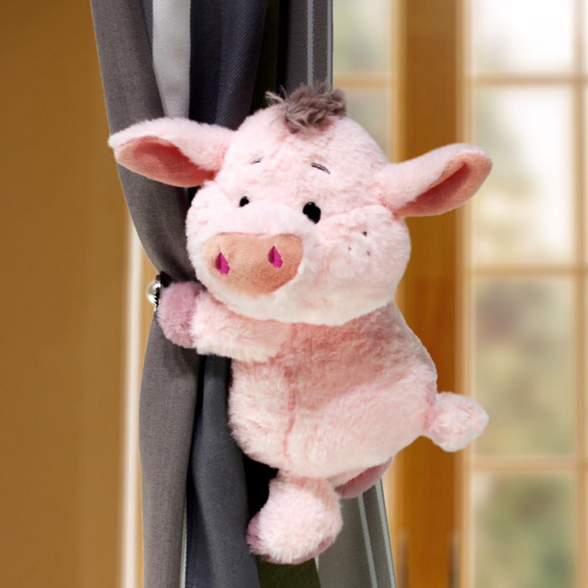 Embasses pour Rideaux, Sangles de Fixation for Rideaux en Forme d'animaux Doux et Moelleux avec Bouton élastique Accessoires(2)