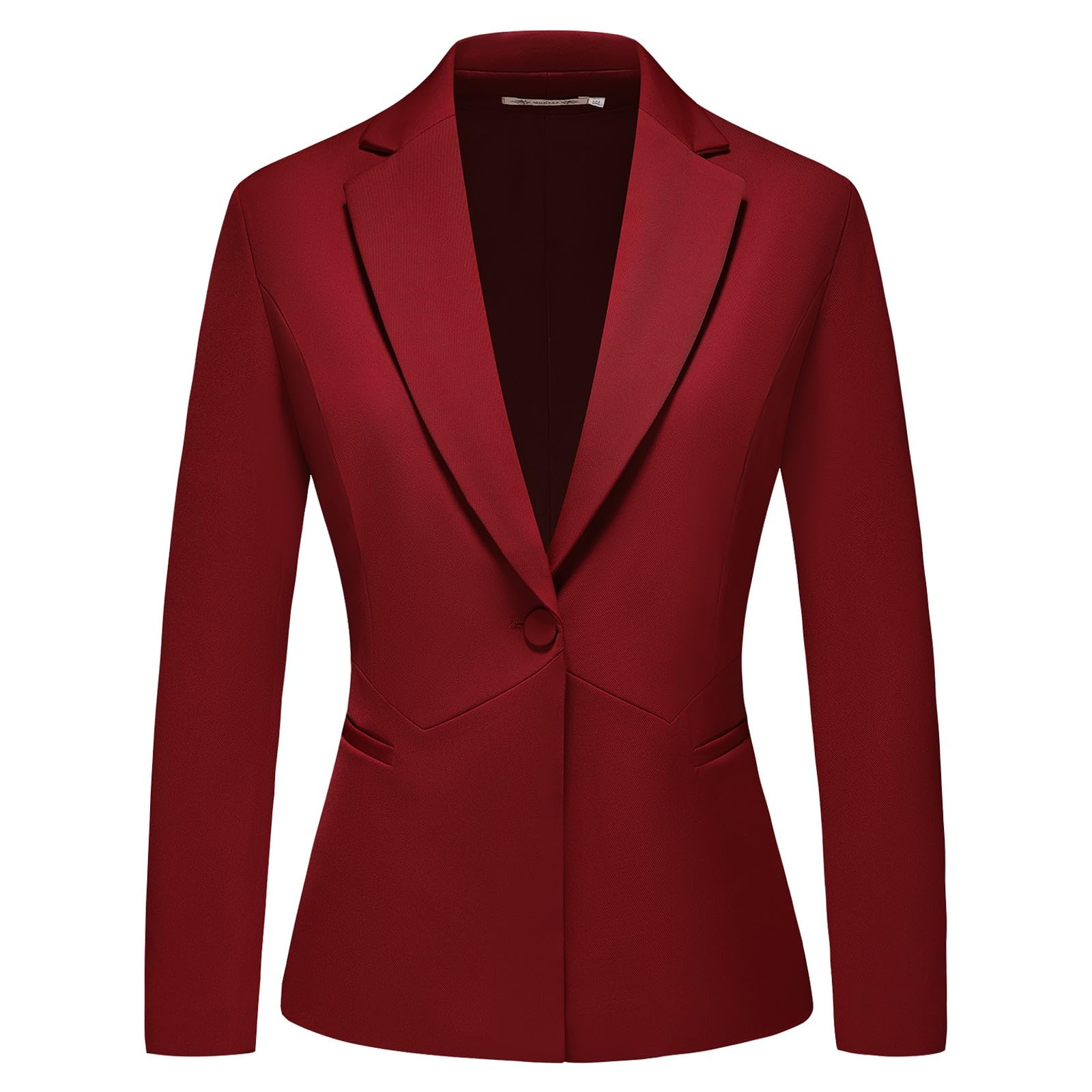 modful Women's Formal Business Blazer One Button Long Sleeve Suit Jacket for Lady with Notch Lapel Work Office-picture-45