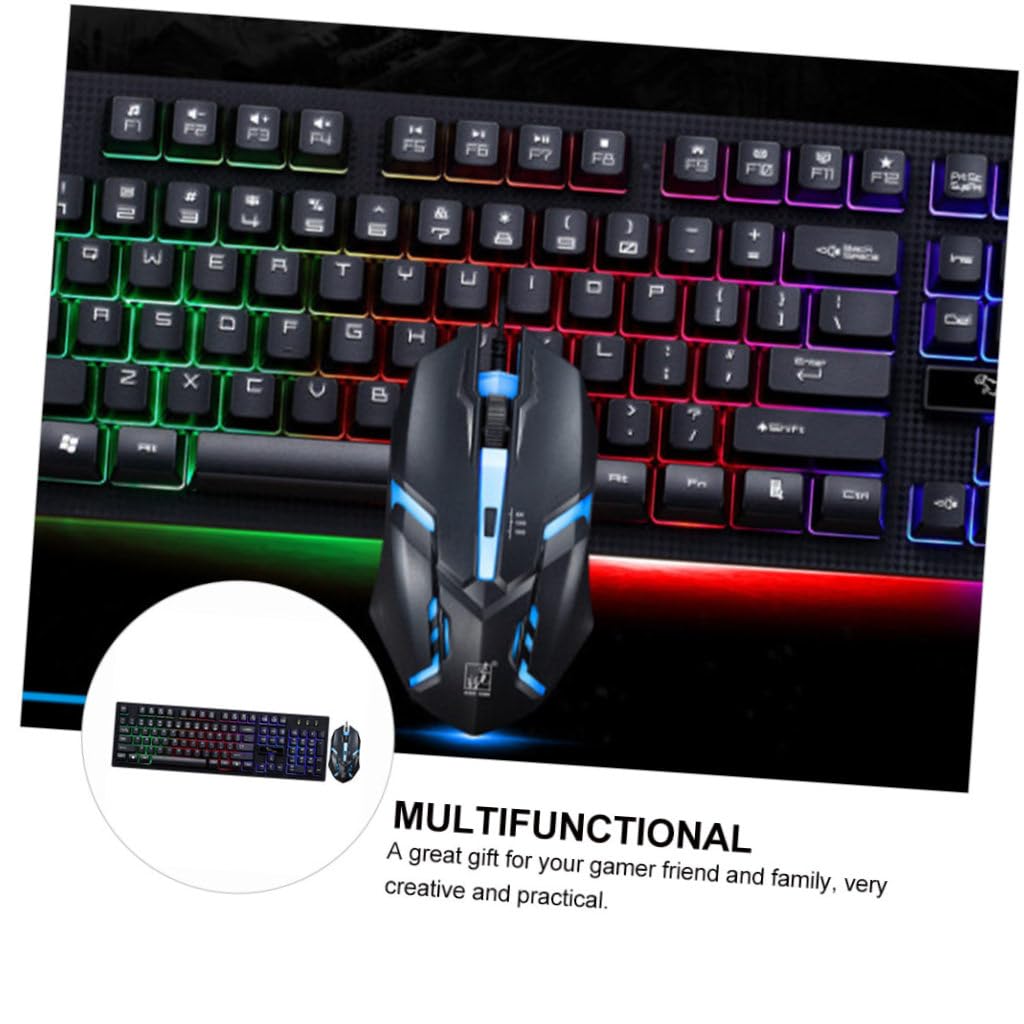 Ensemble Clavier et Souris de Jeu Mécanique 104 Touches Noir