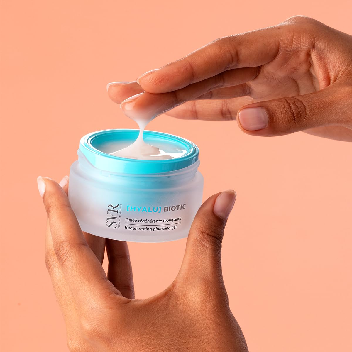 SVR - [HYALU] Biótico - Gel rellenador de volumen – 48h Hidratación y Radiancia – Piel deshidratada, sensible, arrugada – Probióticos, ácido hialurónico, vitamina C – 50 ml