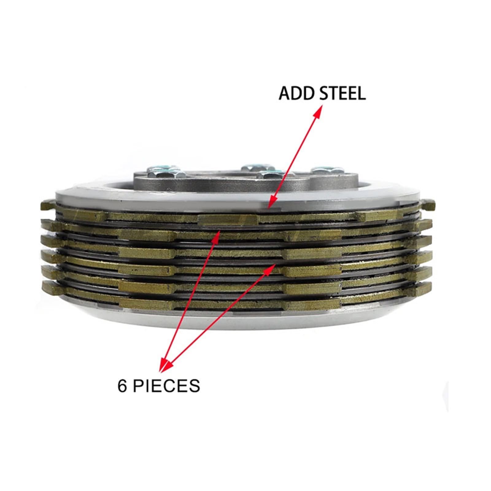 6 Piastra Frizione Pad Cestino Centro Di Assemblaggio Gruppo Per CG150 150cc CG 150 Cg150 Cg Pezzi Ricambio Moto