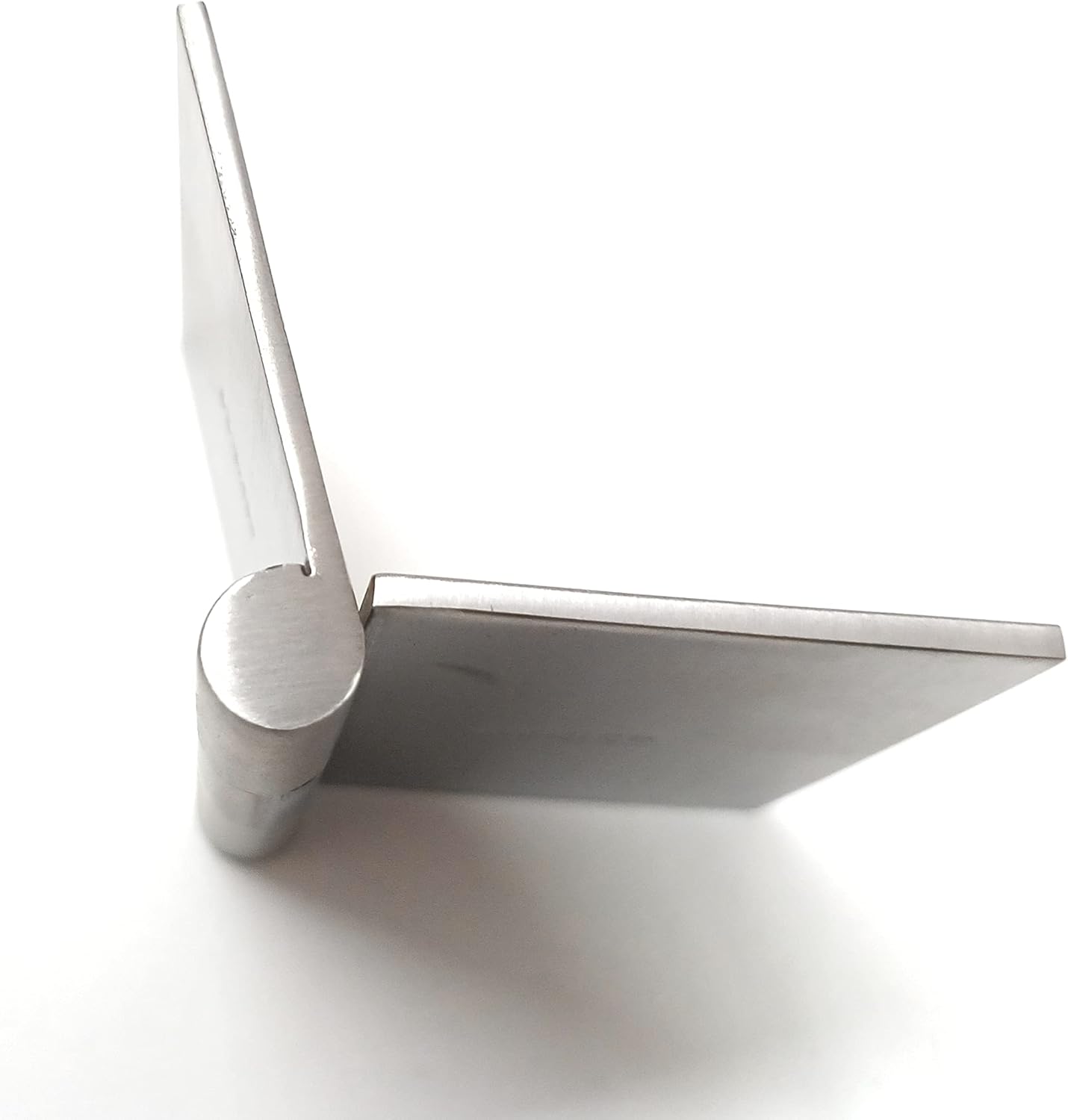 Ssiskcon 2.5 inch x 4 inch Weld-on 2 Gate Hinge, Trolley Hinges Thickness 3mm Satin 32D Stainless Steel (Pack of 1)