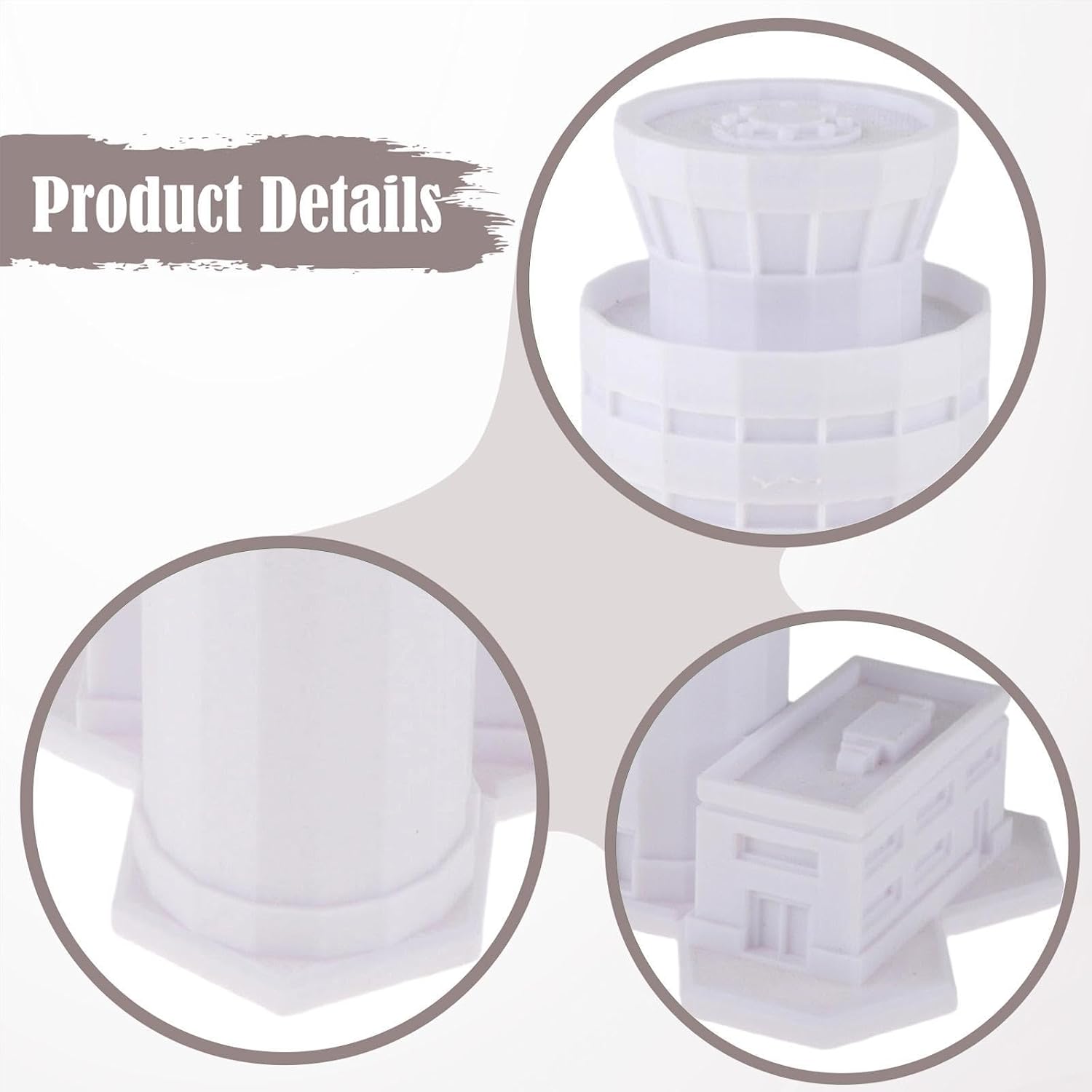 JISADER 1:400 Unpainted Airport Control Tower Model,1 400 Scale Airport Building Model,Sand Table Ornament Scene Display for Home