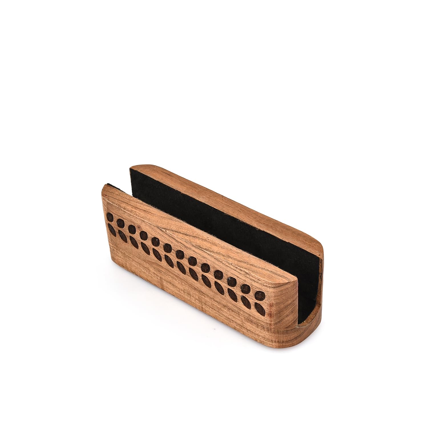 Supporto verticale in legno di acacia naturale per laptop e tablet, elegante organizer da scrivania per Apple, Microsoft, dispositivi di gioco (20,3 x 5,8 x 6,3 cm)