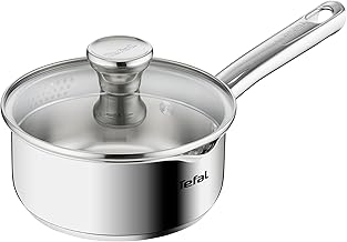 Tefal Duetto Saucepan 16 cm, Induction, Thermo-Fusion, Dishwasher and Oven Safe, Measurement Marks, Stainless Steel