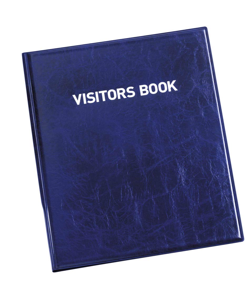 Durable 146365 Visitor Book Registre Visiteurs 100 Fiches Autocopiantes Format 60 x 90 mm Langue Anglaise Rechargeable