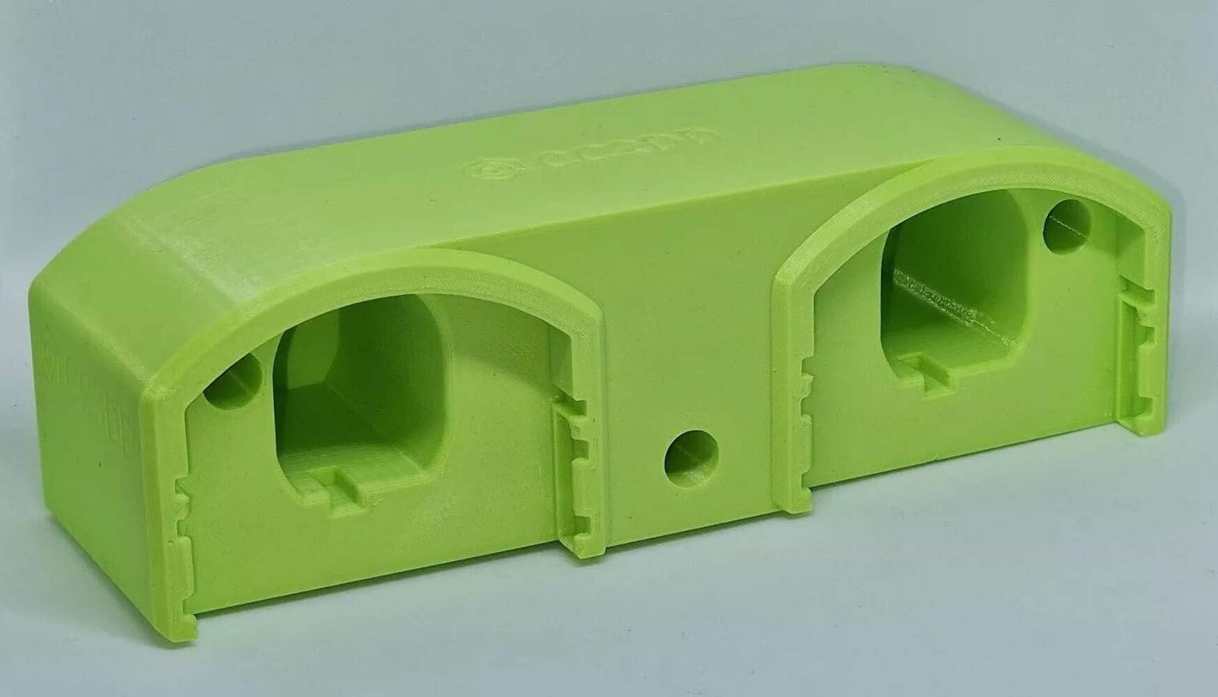 Cc3dd Green Wall Mount Double Locking Battery Holder For Ryobi One+ 18V - Workshop - Van Lime