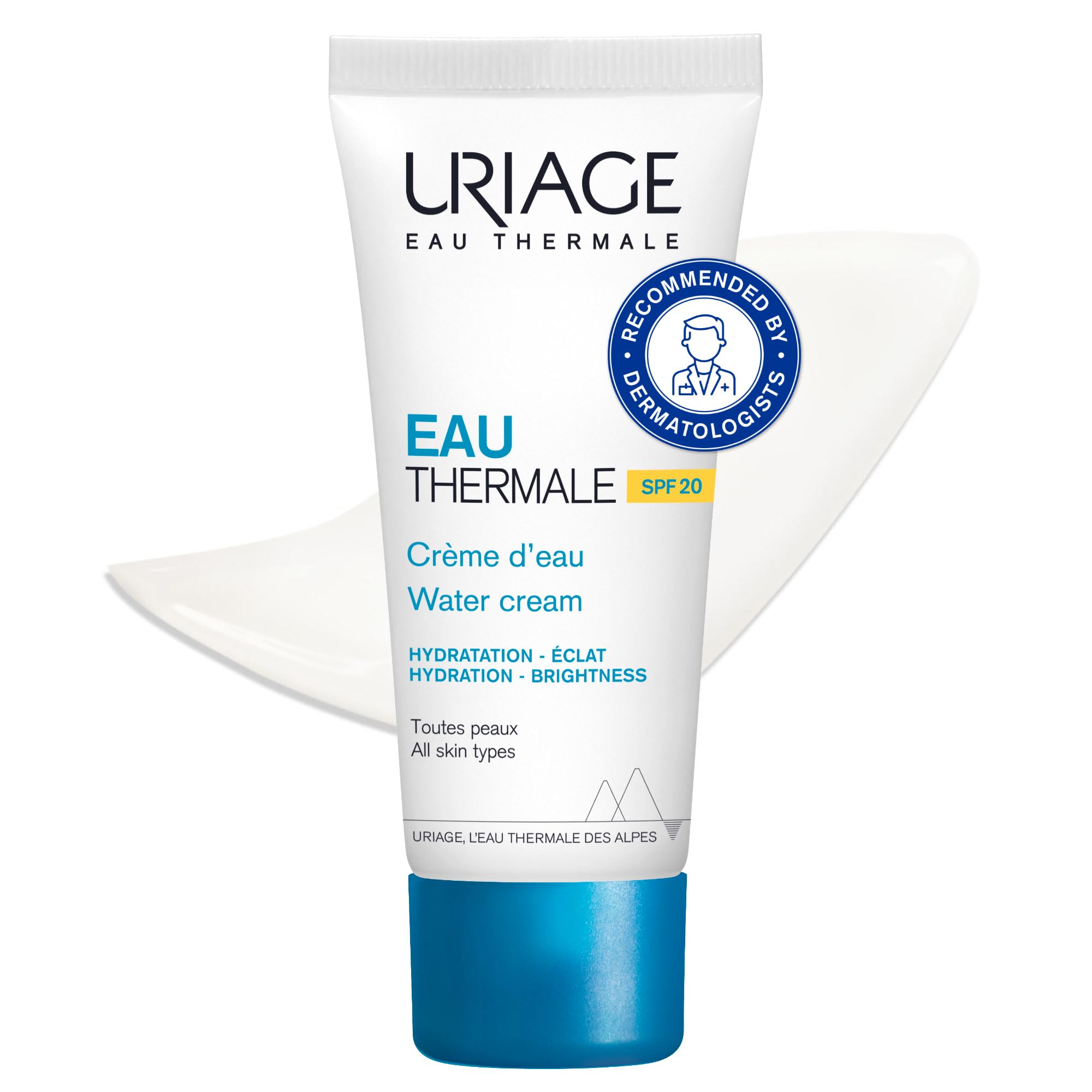 Uriage Daily Face Cream with Hyaluronic Acid & SPF20, 40ml - Boosts Hydration & Moisturizes Skin - Refreshing Texture With Thermal Water - Non-Comedogenic - All Skin Types