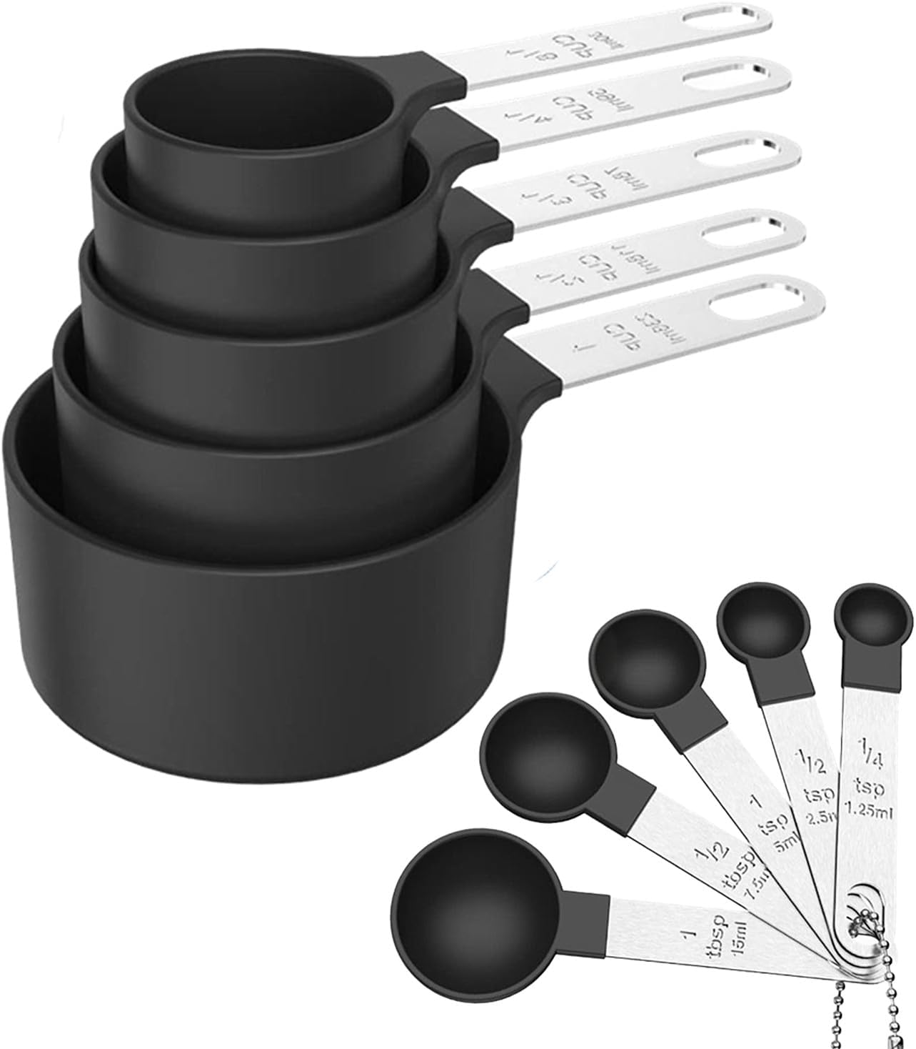 Amazon.com: Measuring Cups and Spoons Set - 10 Piece Stackable Kitchen ...