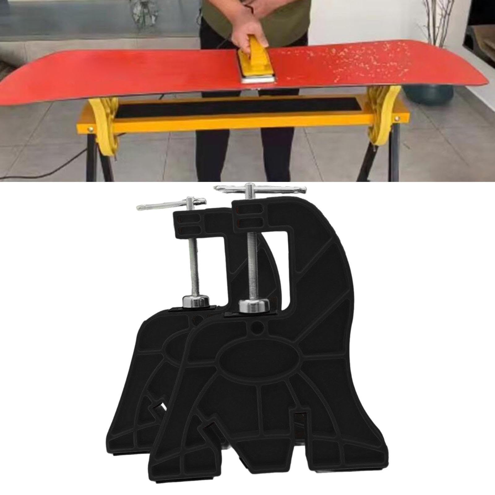 2 Stück Ski Und Snowboard Schraubstöcke, Feste Schraubstöcke, Universell, Tragbar, für Tuning, Wachsen, Reparaturzubehör, rutschfeste Schraub