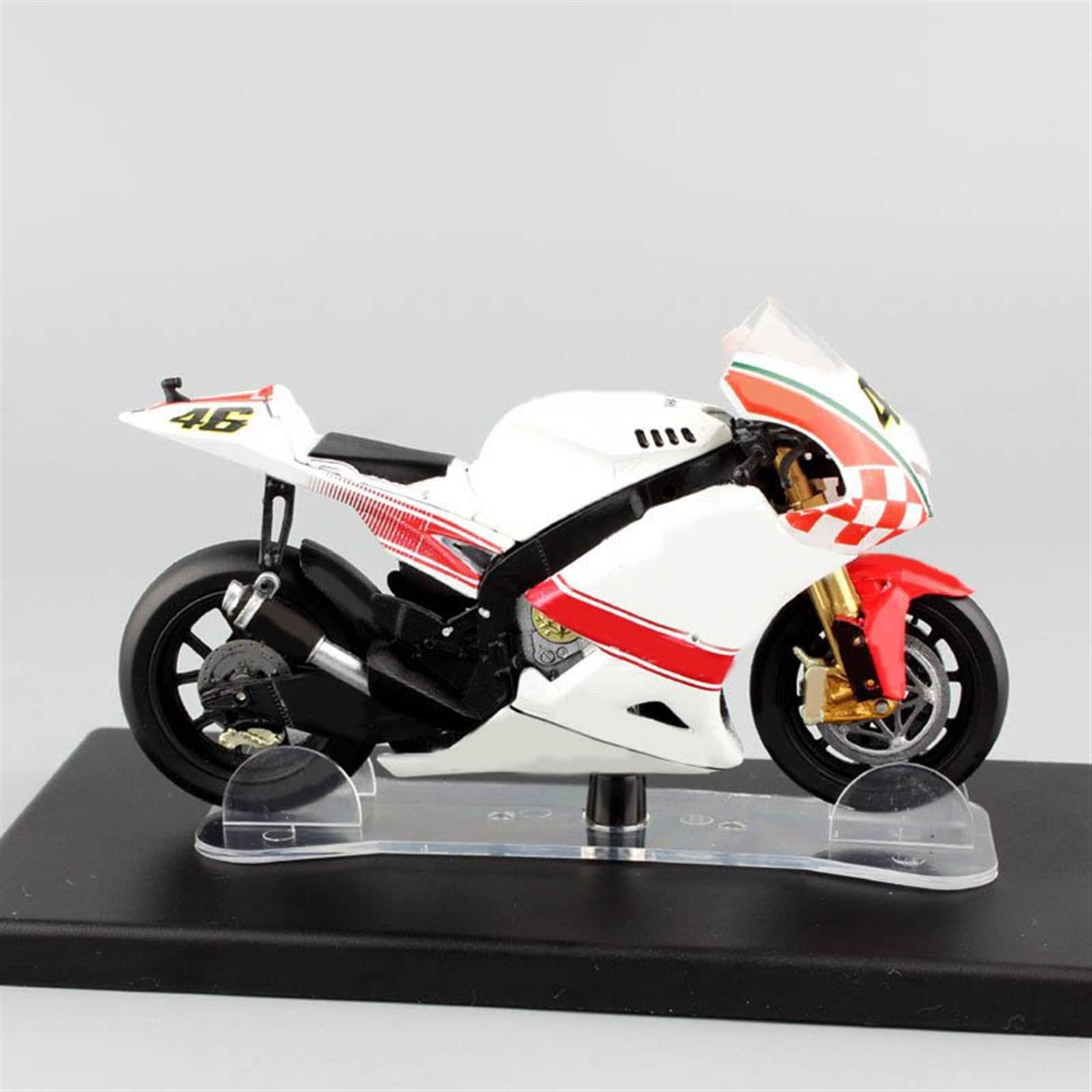 SEYXF Motorbike Toy for Y-AMAHA 46 Red-White Motorcycle Birthday Gift Toys Collection 1/18