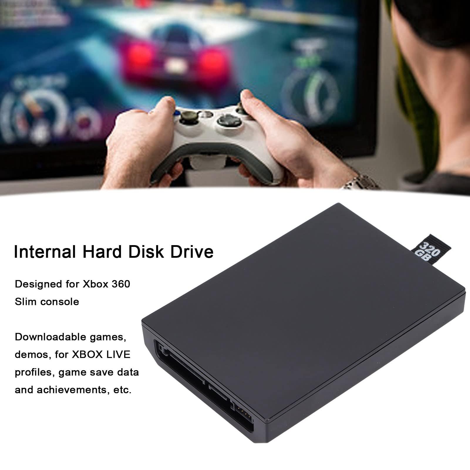 Dpofirs 320 GB Interne Festplatte für Slim, Ultraschlanke Tragbare Festplatte für Xbox360 Slim Spielekonsole
