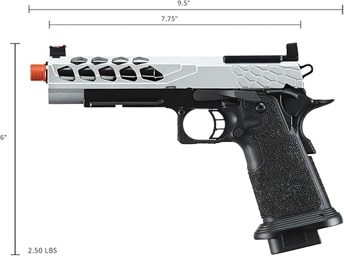 Vista 15 de Lancer Tactical Pistola Airsoft STRYK Hi-Capa 5.1/4.3 Full Metal Gas Blowback 330 FPS Negro