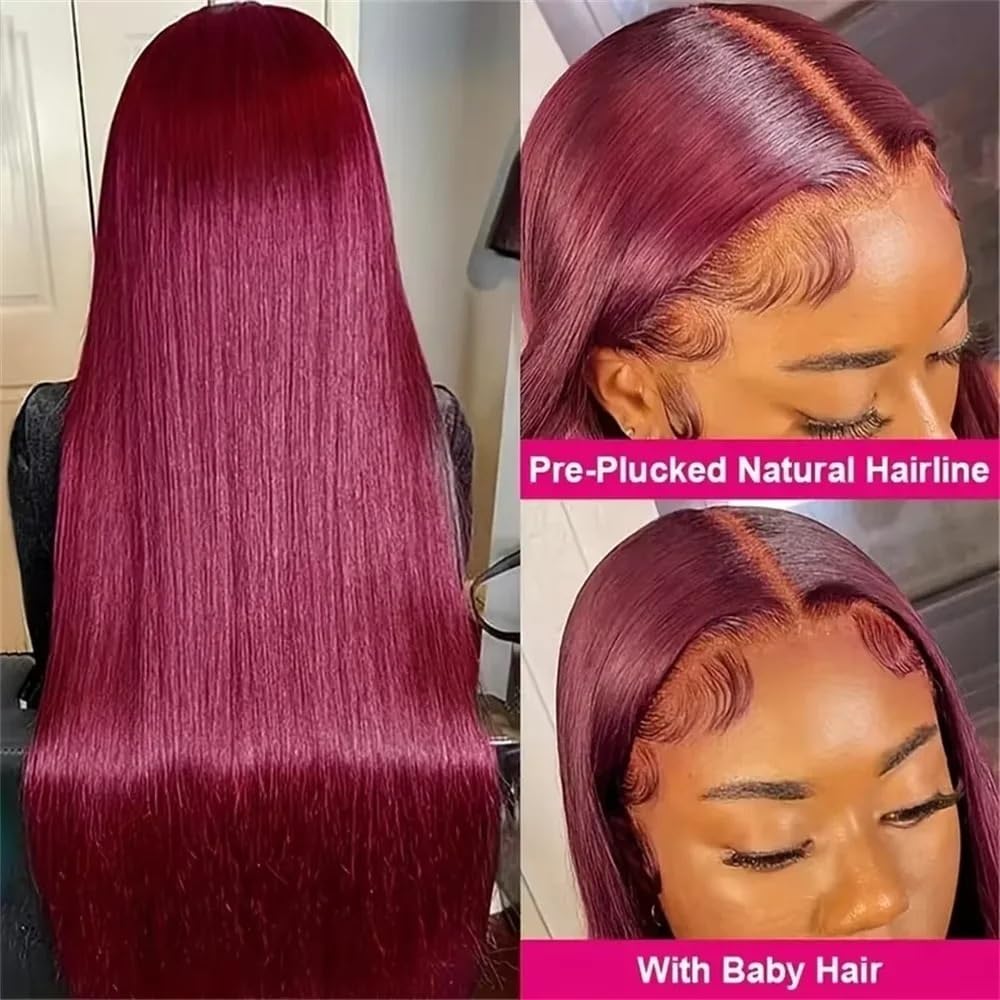 perücken HD Lace Frontal Echthaarperücke Gerade Perücke 13x4 Lace Front Echthaarperücken for Frauen 180 Hohe Dichte Perücke(26inches)