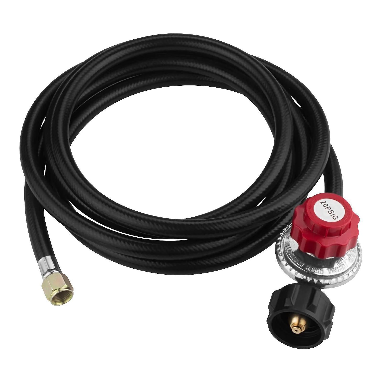 Łatwy w użyciu regulator propanu Qcc1/1 typ wąż regulowany z Qcc-1 wysokie ciśnienie 0-20 psi palnik gazowy kuchenka grzejnik indyk frytownica grill kemping bezpieczeństwo czarny