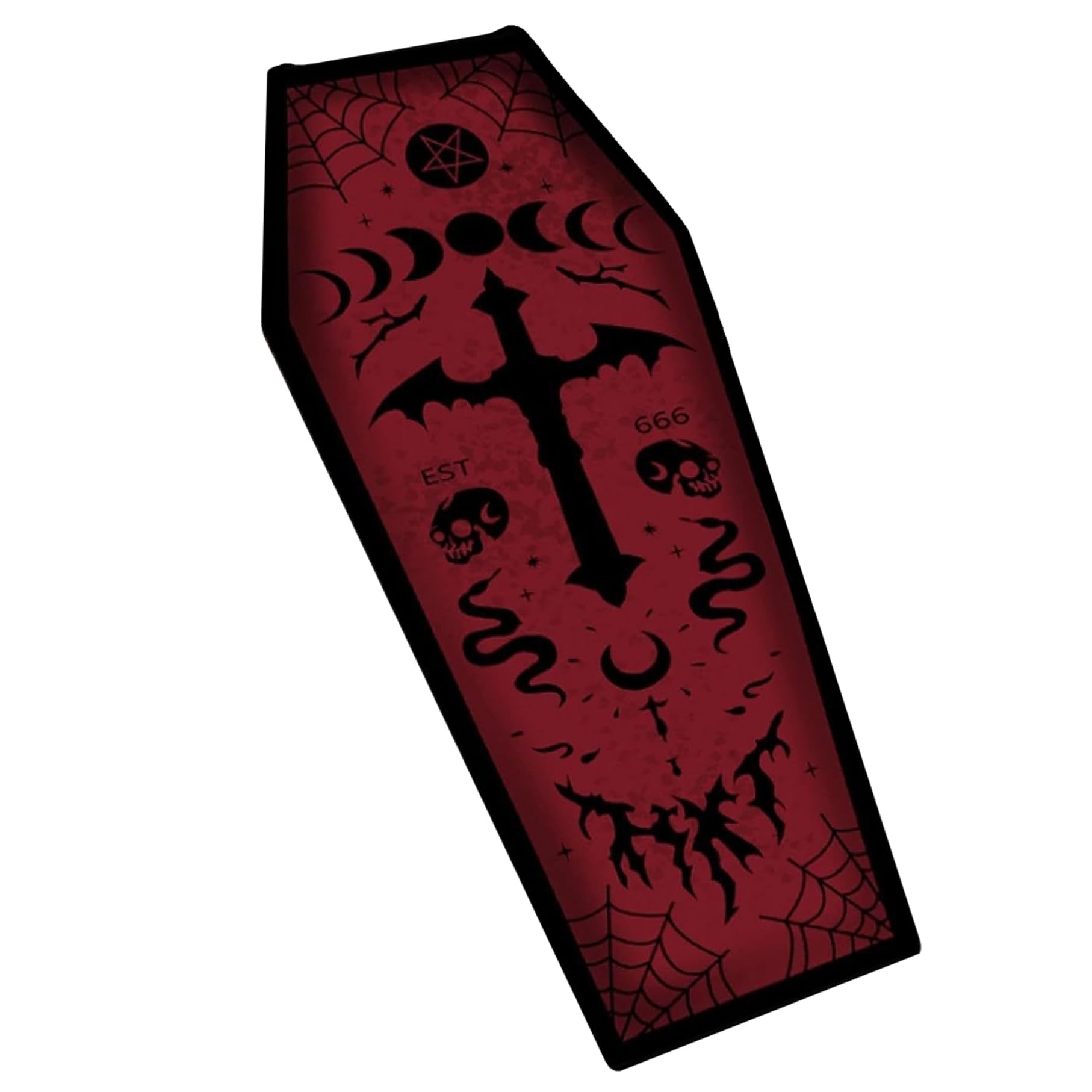 Tapis de bain gothique en cercueil pour une décoration d'horreur d'Halloween unique