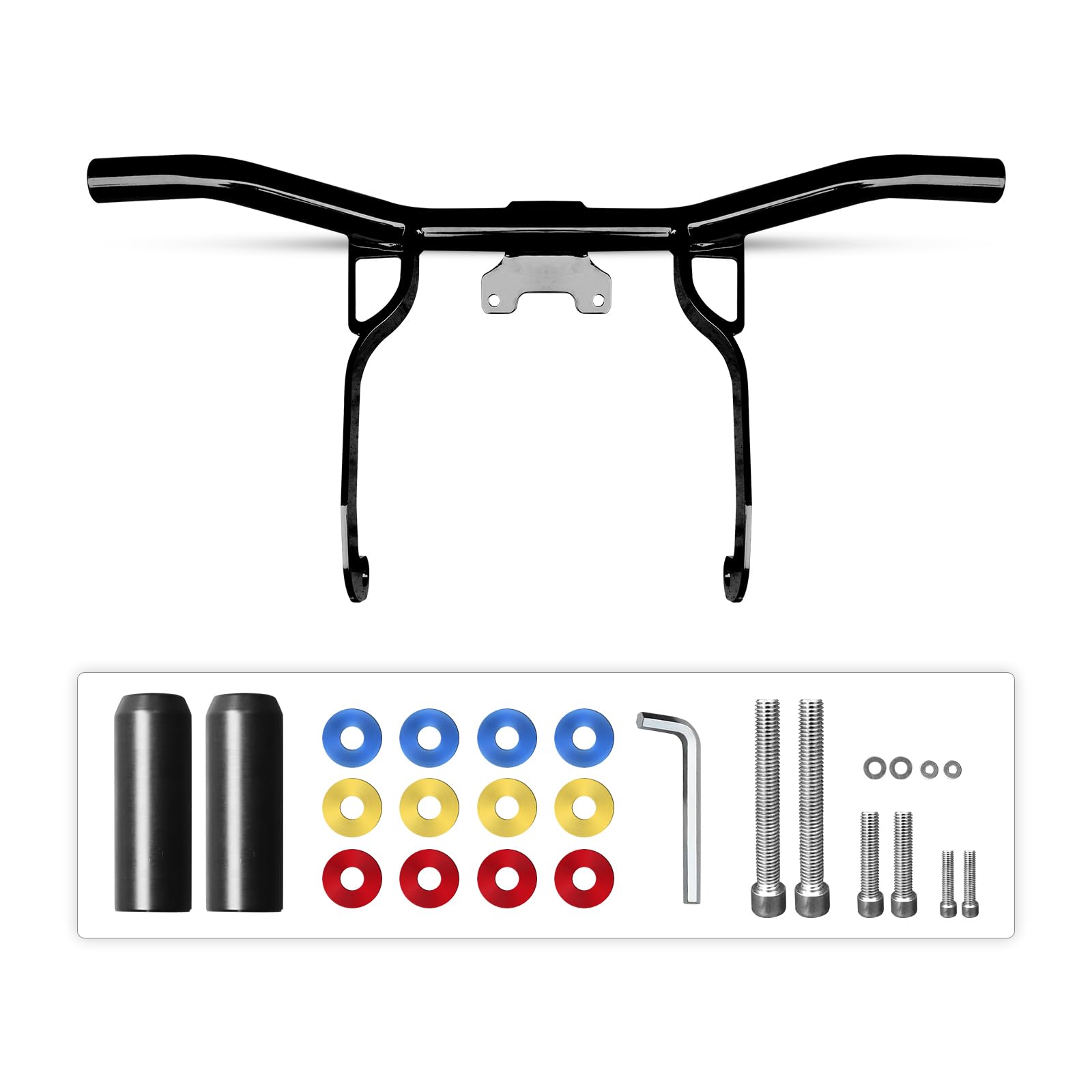 Xitqiooo Front Crash Bar Engine Guard Compatible with Harley Davidson Touring Street Glide Road Glide Road King Electra Glide Ultra Limited CVO 2009-2025, Black