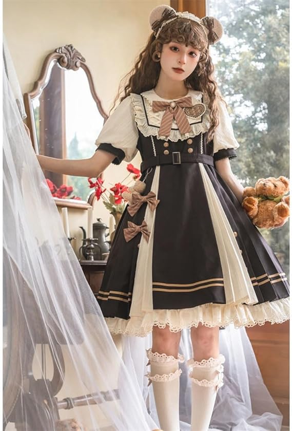 Amazon.co.jp: [トクとユウ] 森ガール ワンピース 洋服 ゴスロリ  