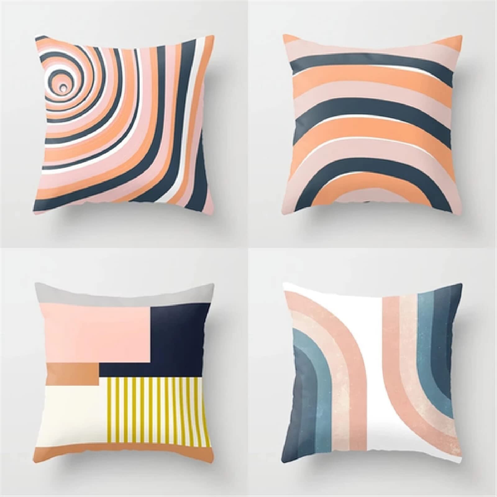 ARCOÍRIS Cojines 60x60cm,Funda de Almohada de Moderna Decorativa Cojín Decorativo para Sofá,Decoración para Casa,Estampado por Ambos Lados Juego de 4 Exterior Cojines a497