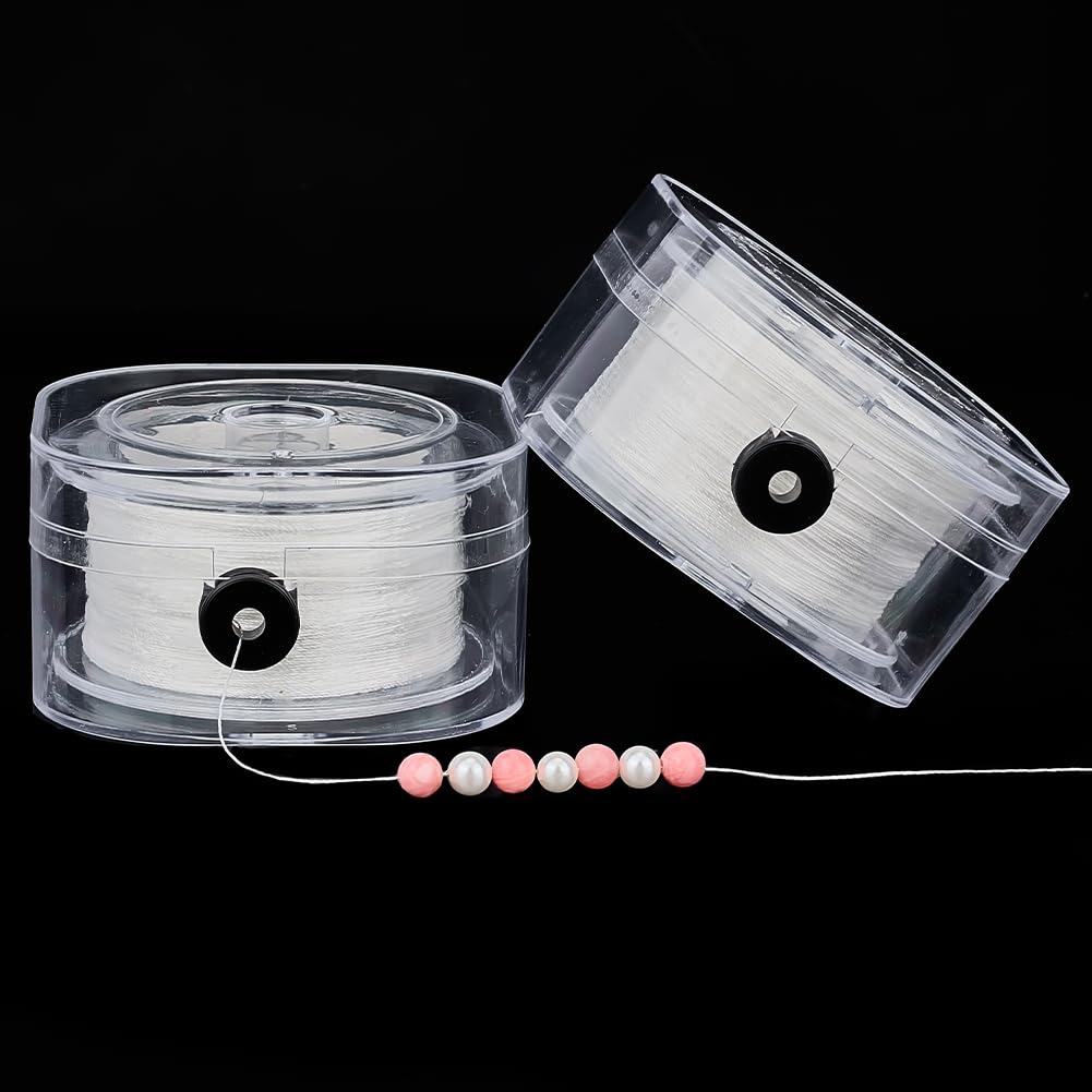 Fil pour perles blanc de 0.2 mm qui ne casse pas pour colliers et DIY