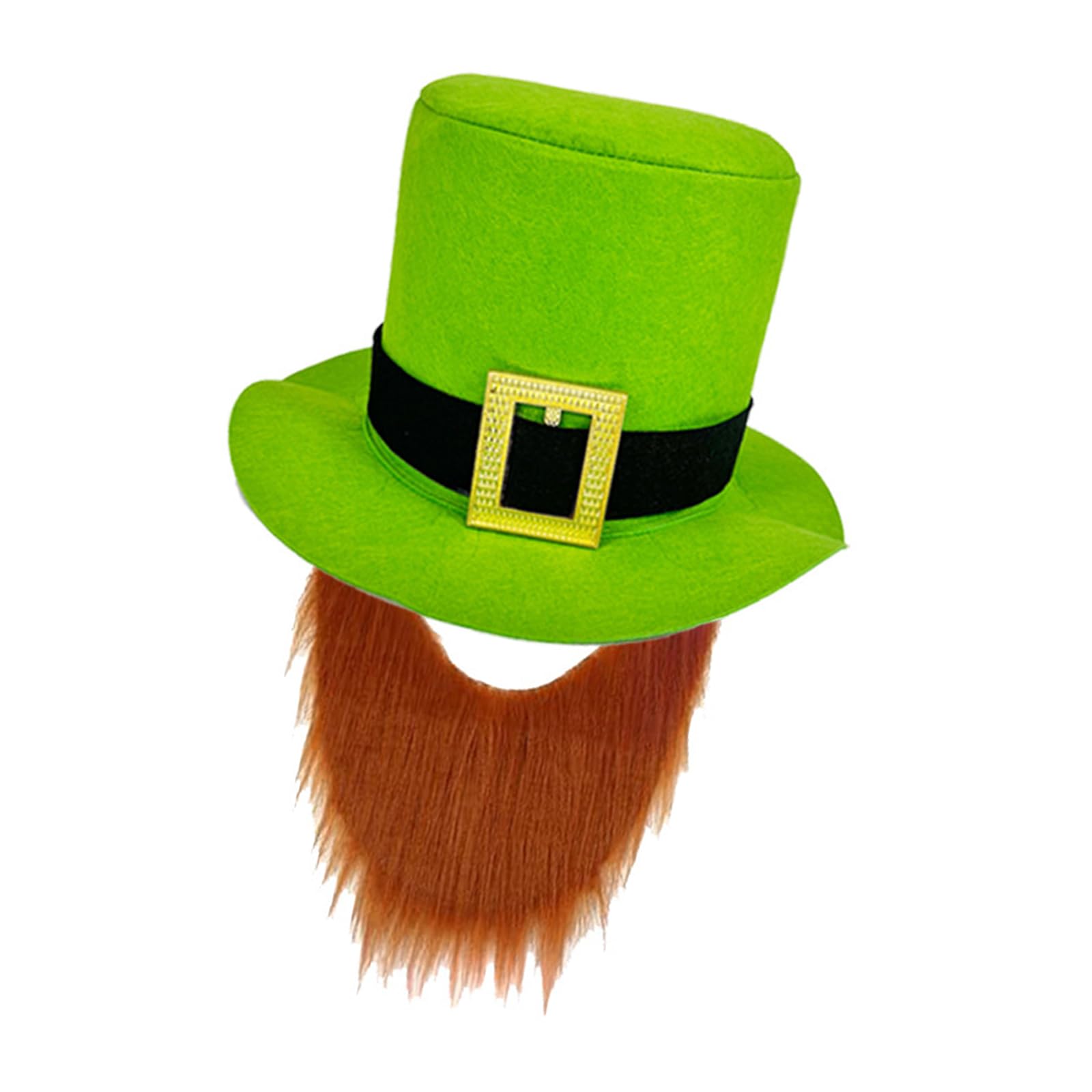 Buxuaaaa Irish Festival Hat with Mustaches Beards Flat Top Irish Hat Costume Accessories for Men Women Festival Celebration Culture Accessory
