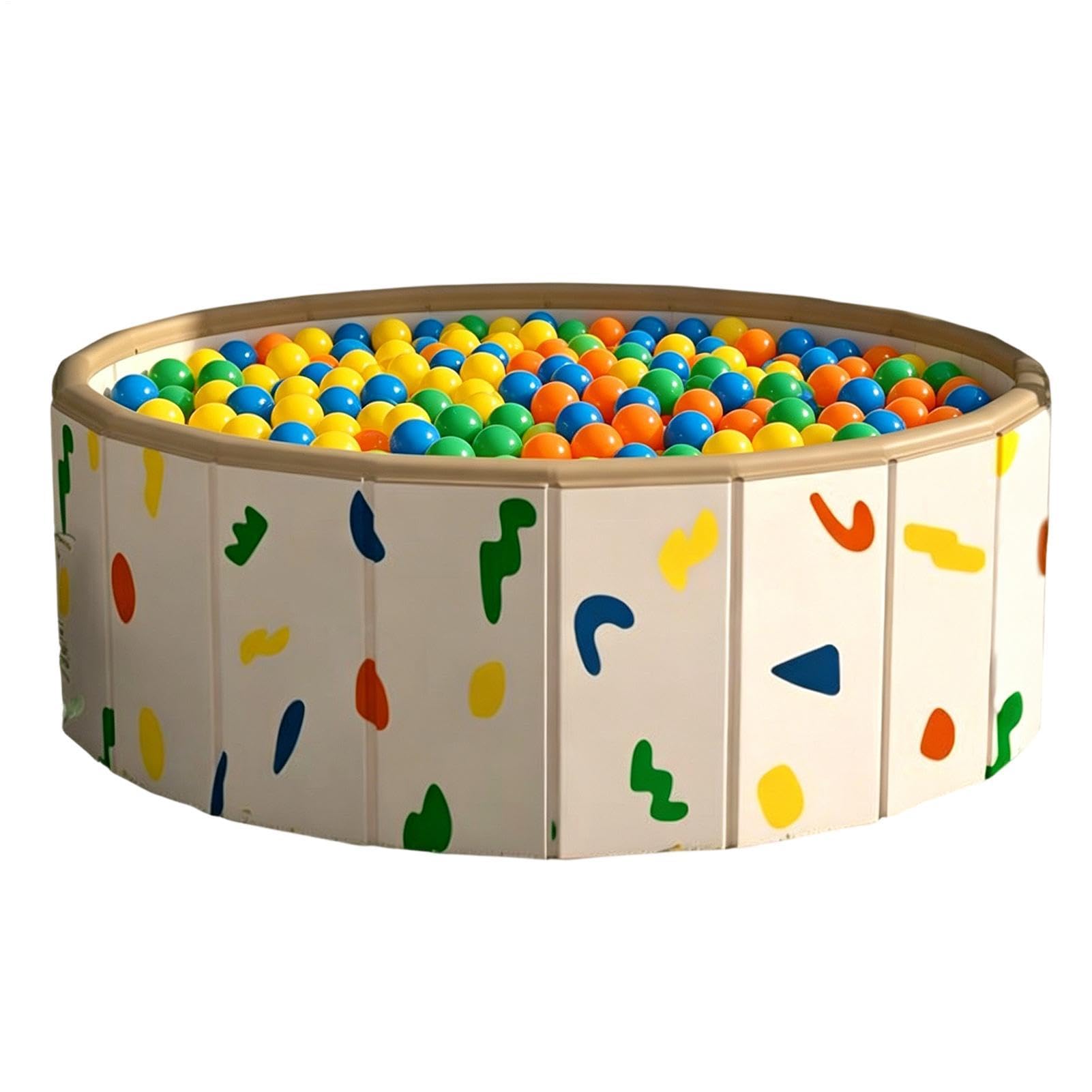 Foldable Paddling Pool for Kids & Dogs, Non Inflatable Swimming Pool