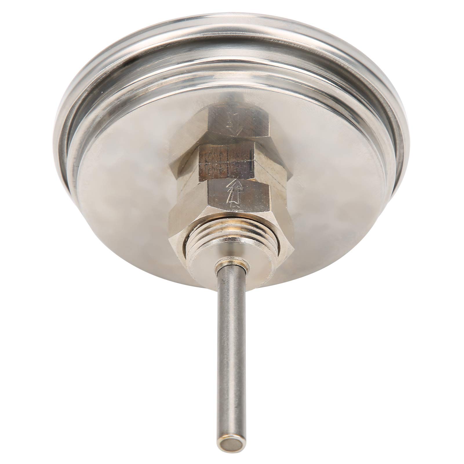Jeanoko Termometro a puntatore regolabile NPT da 7,6 cm in acciaio inox da 1,27 cm, per barbecue, grill, forno, 287,8 °C, indicatore di temperatura per affumicatore, termometro per griglia, indicatore
