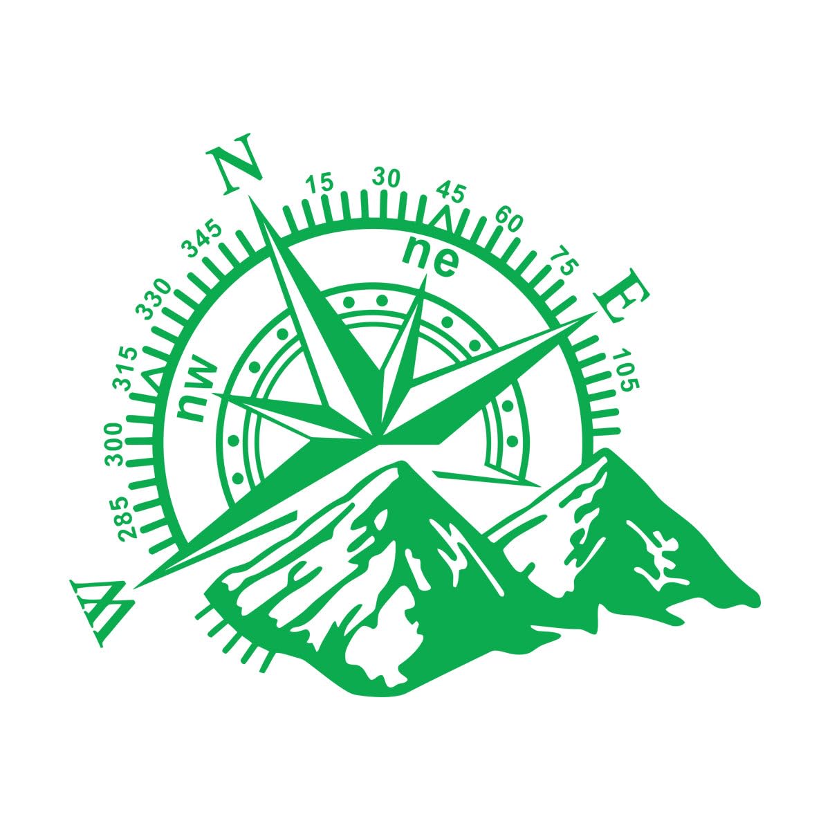 Camper RV Compass Mountains Truck Car Sticker Adventure Travel Camping Vehicle Decal Bedroom Vinyl Home Decor Large - 56x68cm โ image 1