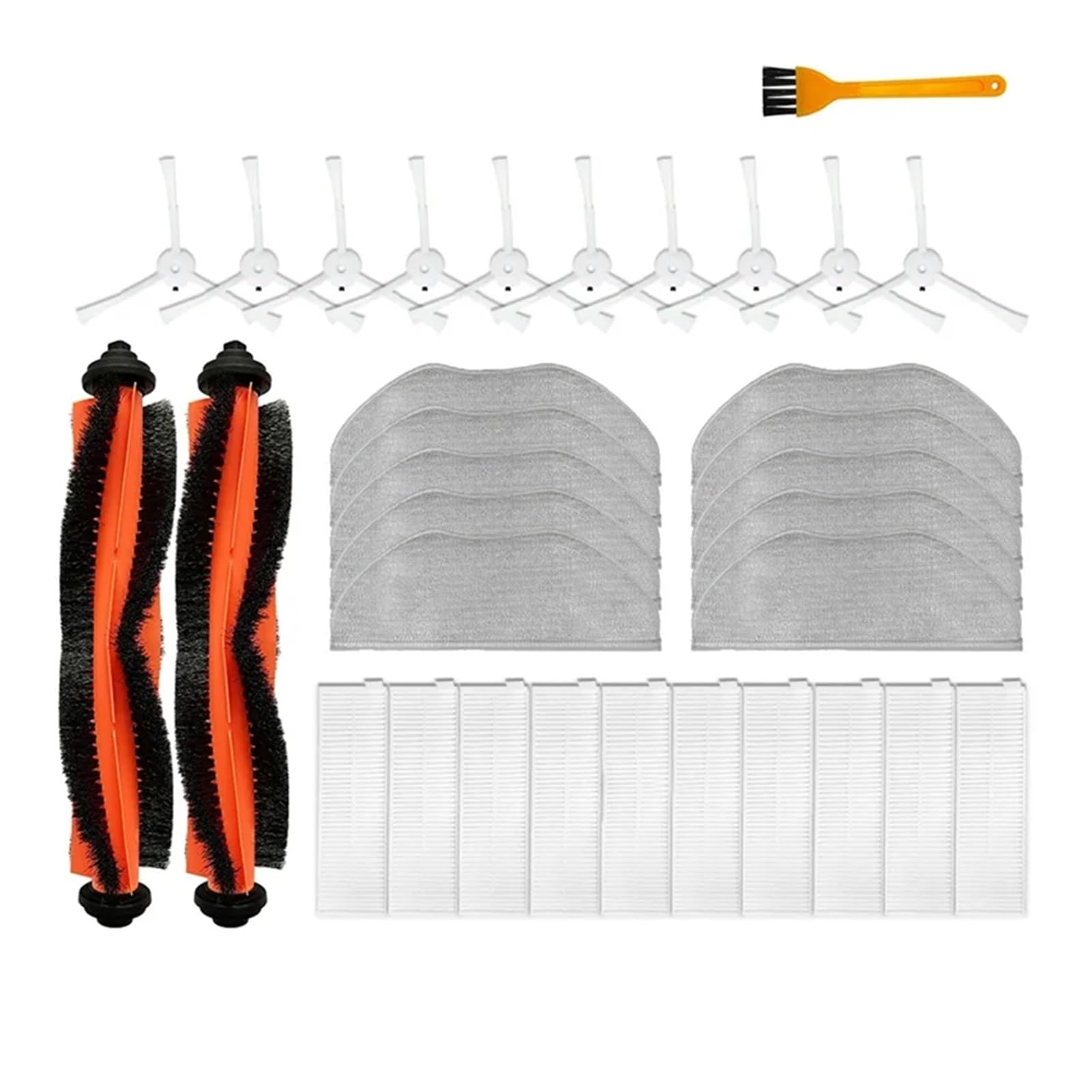 Dirlux Compatible for Dynaking R15 Robot Vacuum, Replacement Parts Kit with Brush Mop Cloth and HEPA Filter
