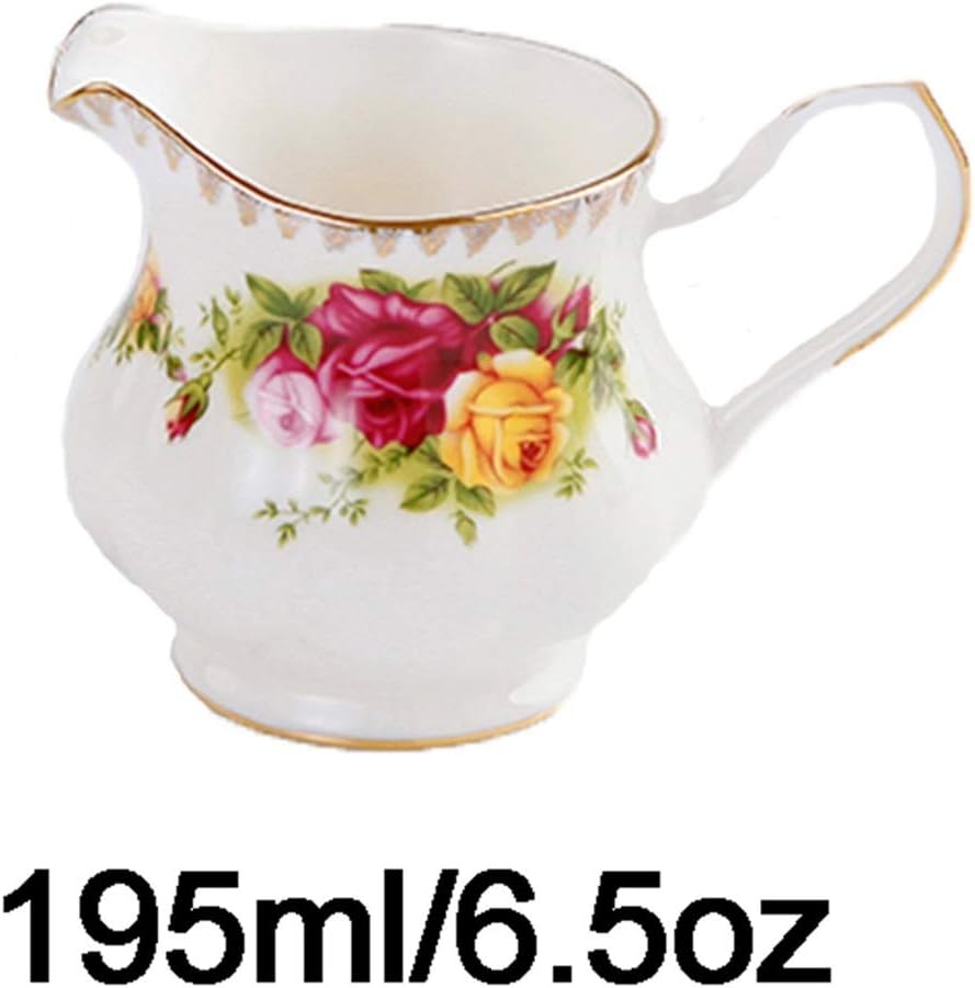 ミルク泡立てピッチャー ハンドルの小さなミルク水着コーヒーセットキット195mlのバラのパターン装飾が付いているミニクラシックセラミ