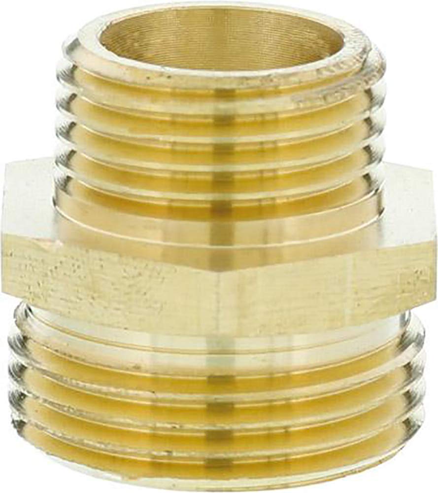 Gardena Men's Brass Colour Brass Reducing Threaded Nipple: Brass Fitting, 2-Sided Connection To E.g. Pumps, 26.5 Mm (3/4 ") - Ag / 21 Mm (1/2") - Ag (7262-20)