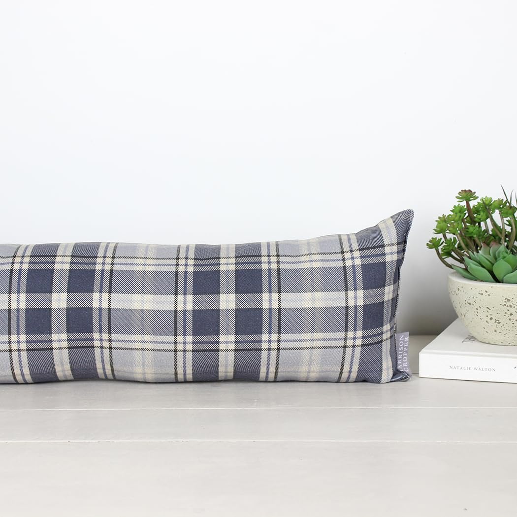 Harrison Cropper Blue Denim Highland Check Tartan Draught Excluder