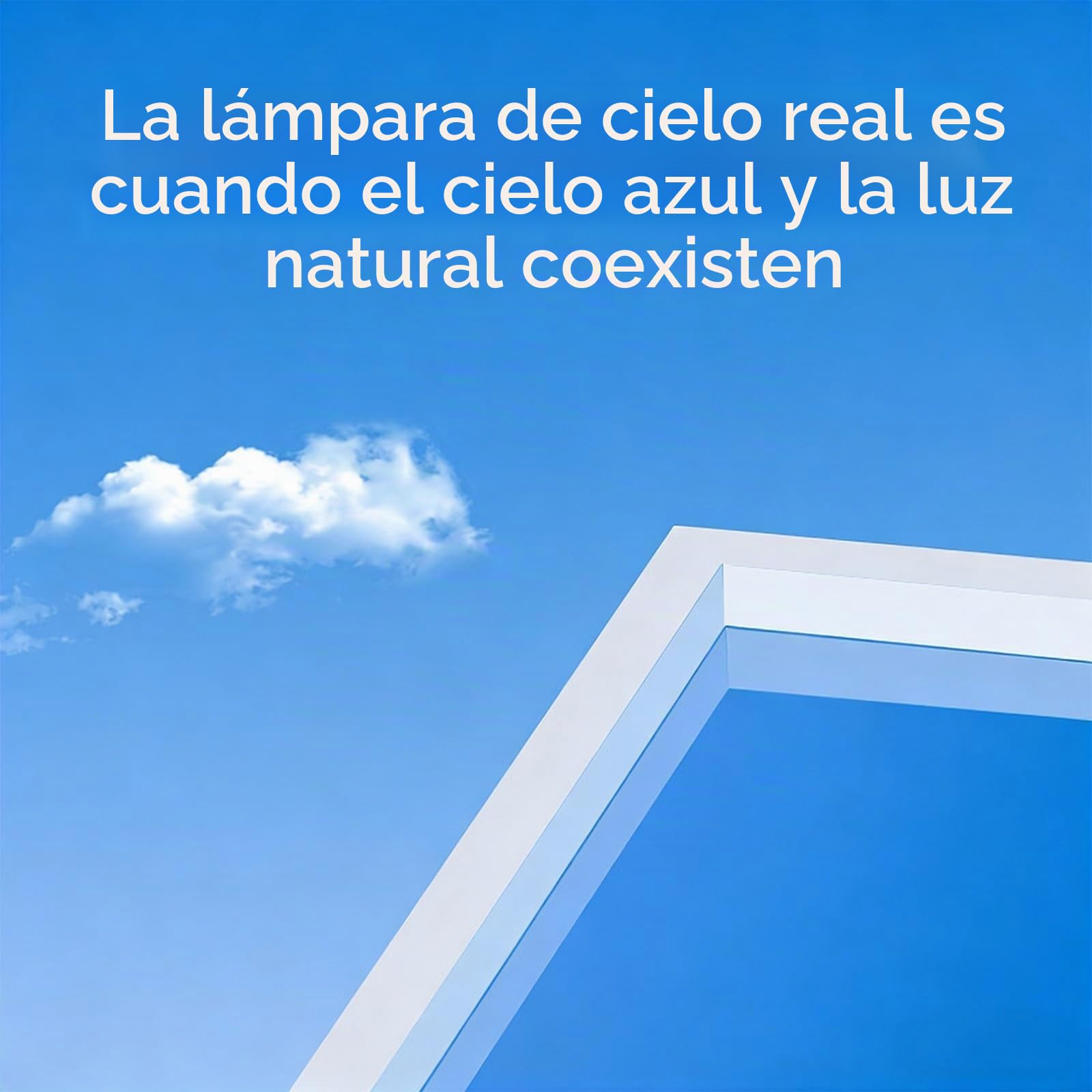 Luz De Ventana Artificial Para El Hogar, Tragaluz De Techo Inteligente Regulable, Lámpara De Luz Solar Natural Para Cocina Y Dormitorio, Panel De Cielo Azul Con Control Remoto, Iluminación