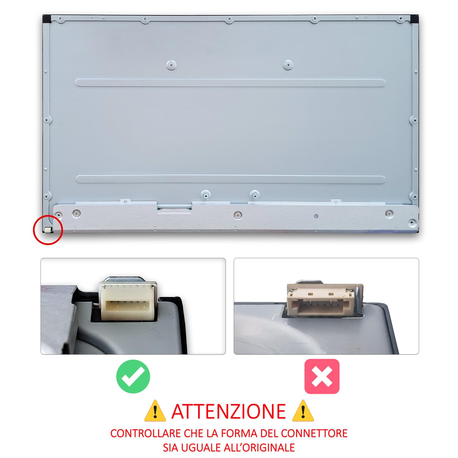 new net - Pannello Schermo Display LCD IPS Compatibile con LM238WF2-SSK3, LM238WF2-SSK1 [23.8 Pollici - Full HD - 30 Pin - No Touch]