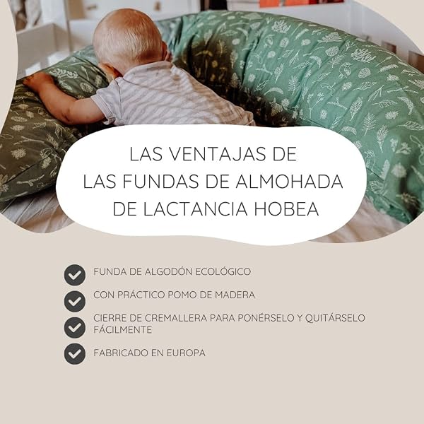 HOBEA-Germany Funda de Almohada de Lactancia para Cojines de Lactancia 190cm diseños (Pradera de Verano Rosa Oscuro) - 3